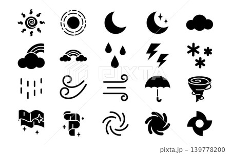 Weather Icon Set - Glyph 139778200
