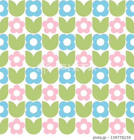 Soft pastel flowers  digital paper 139778239