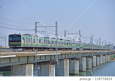東海道本線 茅ヶ崎-平塚 JR東日本 E231系1000番台 U585編成(小山) 東海道本線 茅ヶ崎-平塚 JR東日本 E231系1000番台 U585編成(小山) 139778824