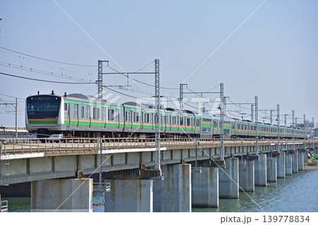 東海道本線 茅ヶ崎-平塚 JR東日本 E233系3000番台 E-06編成(小山) 東海道本線 茅ヶ崎-平塚 JR東日本 E233系3000番台 E-06編成(小山) 139778834