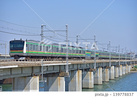 東海道本線 茅ヶ崎-平塚 JR東日本 E233系3000番台 E-12編成(小山) 東海道本線 茅ヶ崎-平塚 JR東日本 E233系3000番台 E-12編成(小山) 139778837