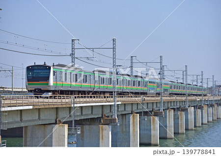 東海道本線 茅ヶ崎-平塚 JR東日本 E233系3000番台 U628編成(小山) 東海道本線 茅ヶ崎-平塚 JR東日本 E233系3000番台 U628編成(小山) 139778841