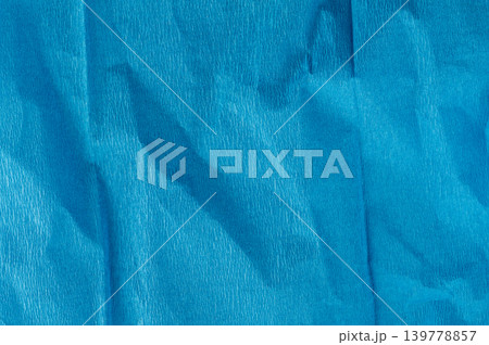 Blue matte wrinkled paper texture background 139778857