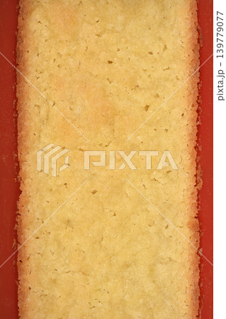 Baked Rectangular Shortbread Crust in Silicone Mold Baked Rectangular Shortbread Crust in Silicone Mold 139779077