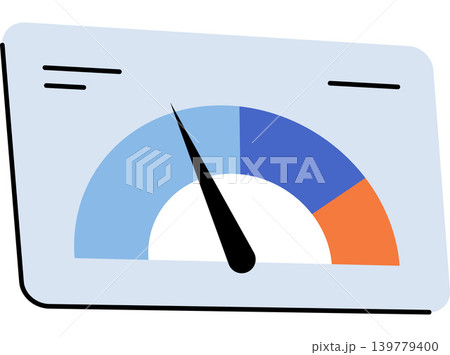 Speedometer gauge on screen words vector illustration. Performance tracking, business analytics, credit score, seo optimization, data measurement, progress monitoring. Dial indicator on dashboard Speedometer gauge on screen words vector illustration. Performance tracking, business analytics, credit score, seo optimization, data measurement, progress monitoring. Dial indicator on dashboard 139779400
