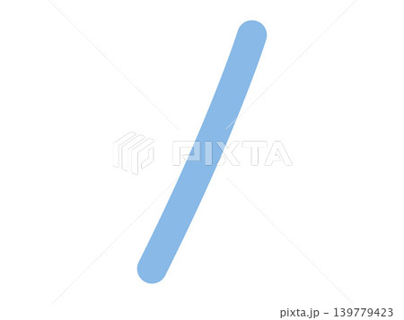 Light blue diagonal line with rounded ends vector illustration. Graphic design, minimalist art, geometric shape, web element, divider, abstract pattern. Pale azure forward slash punctuation mark Light blue diagonal line with rounded ends vector illustration. Graphic design, minimalist art, geometric shape, web element, divider, abstract pattern. Pale azure forward slash punctuation mark 139779423