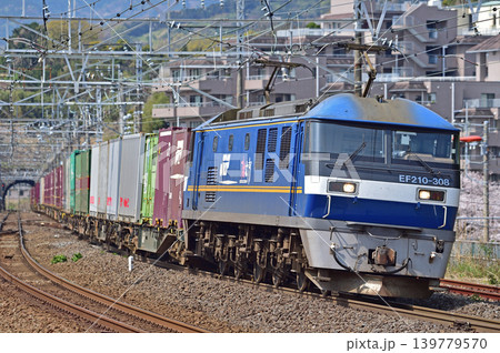 東海道本線 真鶴 JR貨物 EF210-308(吹田) 東海道本線 真鶴 JR貨物 EF210-308(吹田) 139779570