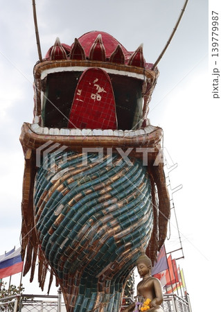 Thai Festival Float with Dragon-like Figure 139779987