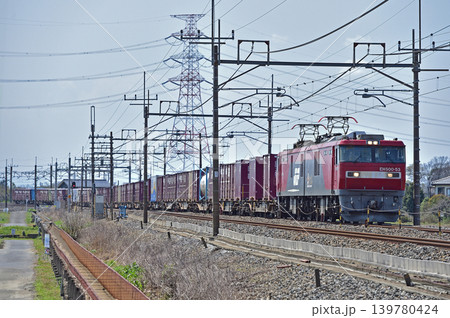 東北本線 東鷲宮ー栗橋 JR貨物 EH500-53(仙台) 東北本線 東鷲宮ー栗橋 JR貨物 EH500-53(仙台) 139780424