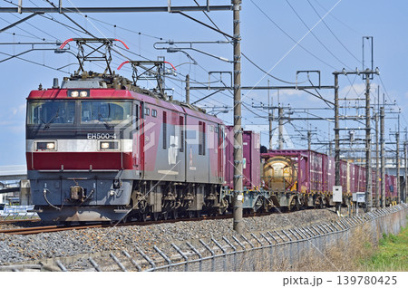 東北本線　栗橋ー東鷲宮　JR貨物　EH500-4（仙台） 139780425