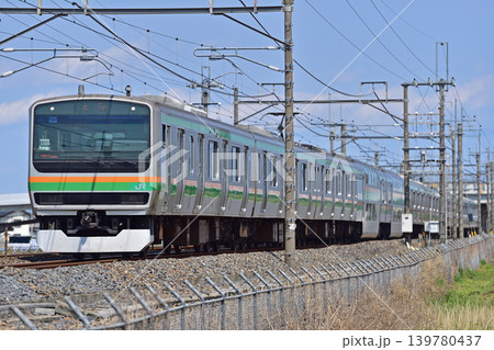 東北本線 栗橋ー東鷲宮 JR東日本 E231系1000番台 U541編成(小山) 東北本線 栗橋ー東鷲宮 JR東日本 E231系1000番台 U541編成(小山) 139780437