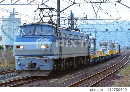 東海道本線 西湘貨物 JR貨物 EF66 131+E195系1000番台 ST-2+ST-3編成 東海道本線 西湘貨物 JR貨物 EF66 131+E195系1000番台 ST-2+ST-3編成 139780440