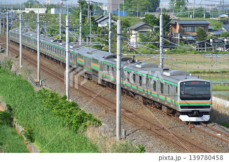 東北本線 栗橋-東鷲宮 JR東日本 E231系1000番台 U507編成(小山) 東北本線 栗橋-東鷲宮 JR東日本 E231系1000番台 U507編成(小山) 139780458
