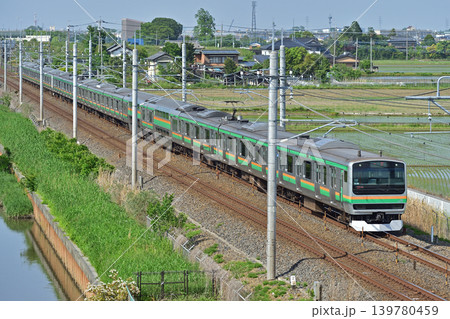 東北本線 栗橋-東鷲宮 JR東日本 E231系1000番台 U517編成(小山) 東北本線 栗橋-東鷲宮 JR東日本 E231系1000番台 U517編成(小山) 139780459