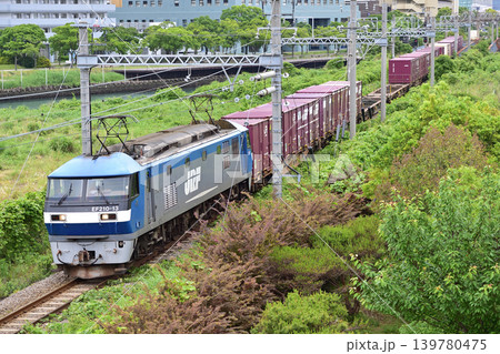 東海道本線 東高島-桜木町 JR貨物 EF210-13(岡山) 東海道本線 東高島-桜木町 JR貨物 EF210-13(岡山) 139780475