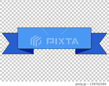 Blue ribbon banner, heading decorative frame material. 139782084