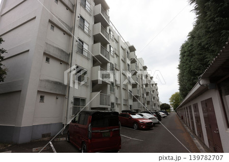 昭和レトロな佇まい:豊かな緑の敷地に佇むノスタルジックな公団住宅の景観 昭和レトロな佇まい:豊かな緑の敷地に佇むノスタルジックな公団住宅の景観 139782707