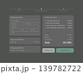 Dark Mode Order Placement Interface for Tablet or Laptop 139782722