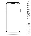 Smartphone mockup with blank screen vector illustration 139782724
