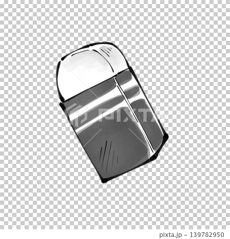 A simple monochrome illustration of an eraser. 139782950