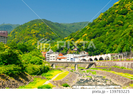 神奈川県・初夏の箱根湯本 温泉街 139783225