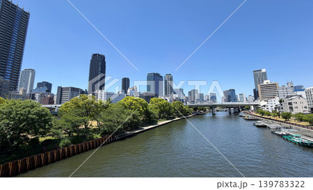 大阪市北区　天神橋　天神橋北詰周辺の風景 139783322