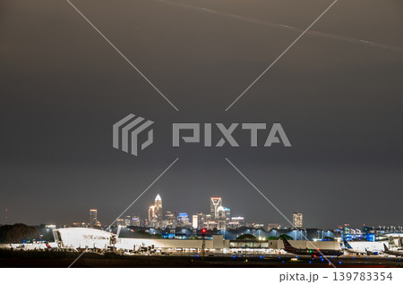Skyline of charlotte view over charlotte douglas airport Skyline of charlotte view over charlotte douglas airport 139783354