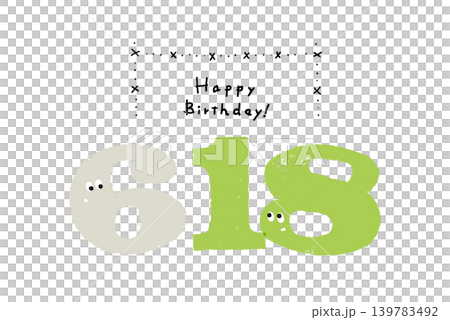 Hand-drawn number illustrations, simple and cute date material, June 18th Hand-drawn number illustrations, simple and cute date material, June 18th 139783492