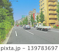 東京の幹線道路。イラスト風。カラーハーフトーン。 139783697