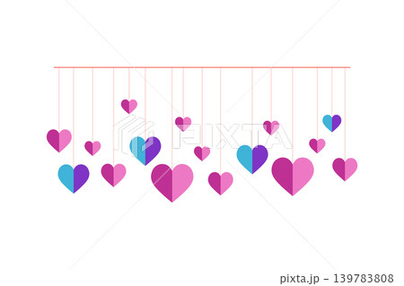 Colorful Hanging Hearts Decoration For Valentine Love And Romantic Celebration Design Colorful Hanging Hearts Decoration For Valentine Love And Romantic Celebration Design 139783808
