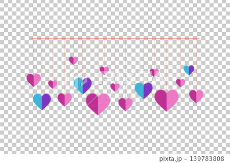 Colorful Hanging Hearts Decoration For Valentine Love And Romantic Celebration Design Colorful Hanging Hearts Decoration For Valentine Love And Romantic Celebration Design 139783808