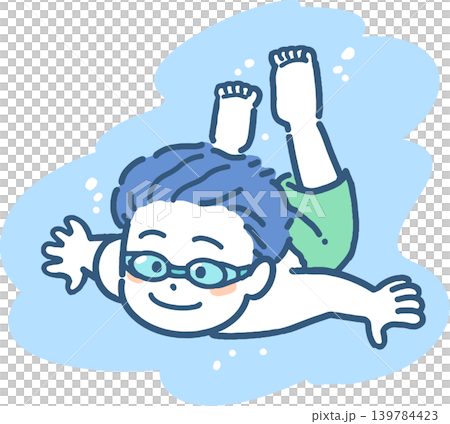 A boy playing underwater A boy playing underwater 139784423