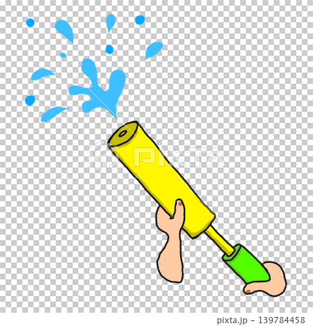 黃色水槍的插圖 黃色水槍的插圖 139784458