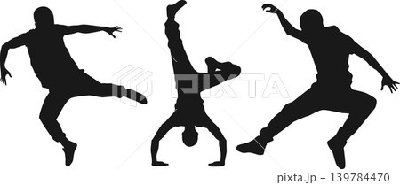 Break dancing silhouette Break dancing silhouette 139784470