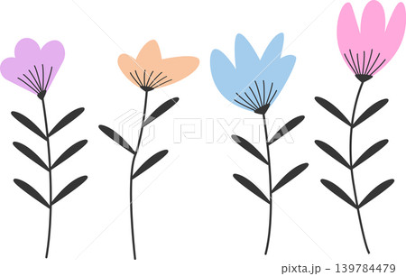 Flowers flat set Flowers flat set 139784479