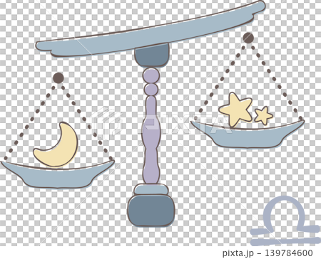 おしゃれな天秤座モチーフイラスト素材 139784600