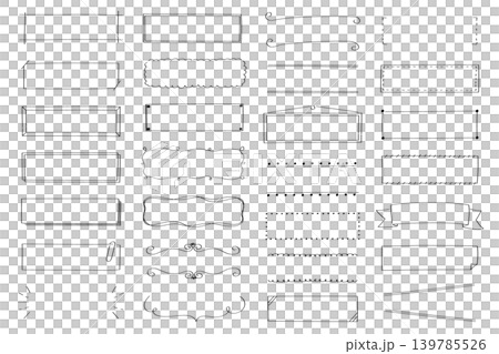 A collection of simple and stylish hand-drawn and line-art title frames. 139785526