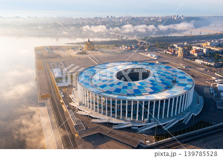 Drone view of the Nizhny Novgorod football stadium in the city of the same name Drone view of the Nizhny Novgorod football stadium in the city of the same name 139785528