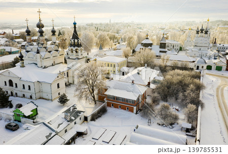 Aerial view of Annunciation Monastery and Trinity Convent in Murom Aerial view of Annunciation Monastery and Trinity Convent in Murom 139785531