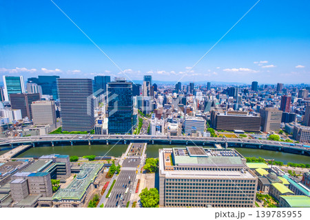 中之島と大阪市の街並み 139785955