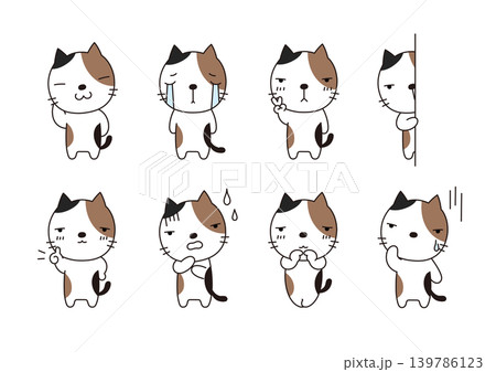 ぶち猫セット 139786123