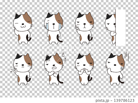 ぶち猫セット 139786123