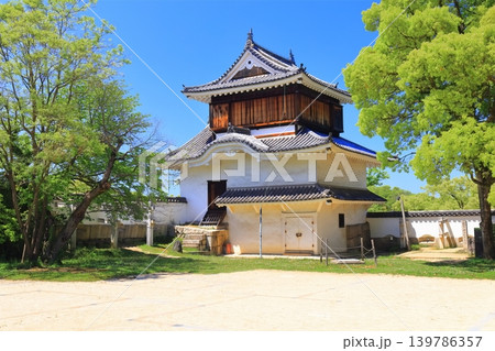 【岡山県】春の岡山城(春の鳥城灯源郷)月見櫓 【岡山県】春の岡山城(春の鳥城灯源郷)月見櫓 139786357