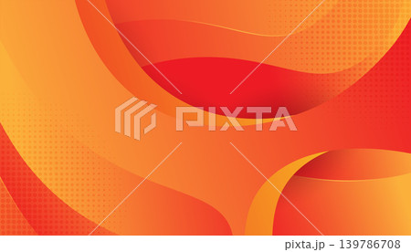 Abstract Orange and Red Gradient Wave Background 139786708