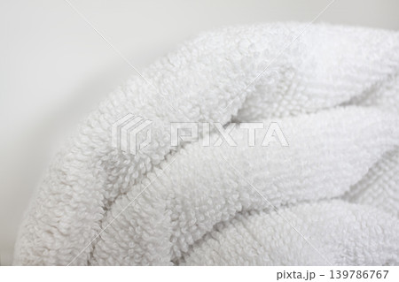 White shower towels, cotton, textile, towel background, close up photo White shower towels, cotton, textile, towel background, close up photo 139786767
