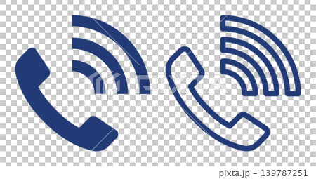 電話のアイコン 2個セット ベクター素材 電話のアイコン 2個セット ベクター素材 139787251