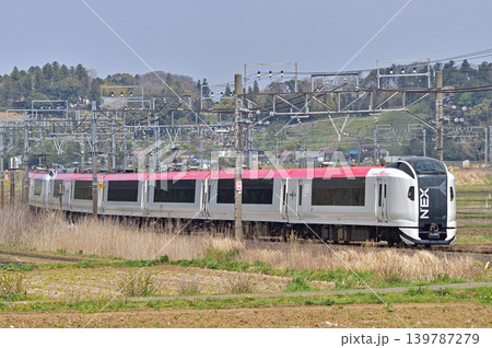 総武本線 佐倉-物井 JR東日本 E259系 Ne008編成(鎌倉) 成田エクスプレス NEX 総武本線 佐倉-物井 JR東日本 E259系 Ne008編成(鎌倉) 成田エクスプレス NEX 139787279