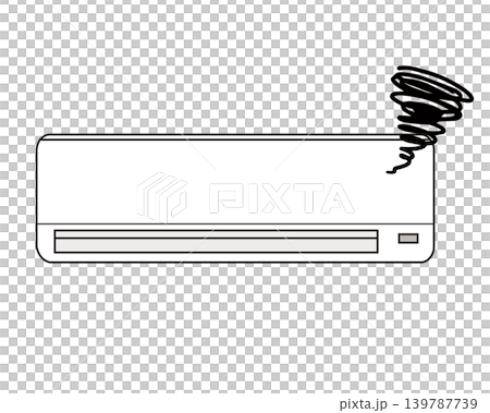 エアコン不具合を表す　シンプルイラスト素材 139787739