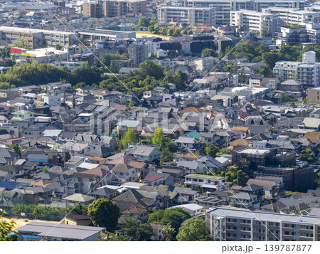 五月山から見る住宅密集地の風景 五月山から見る住宅密集地の風景 139787877