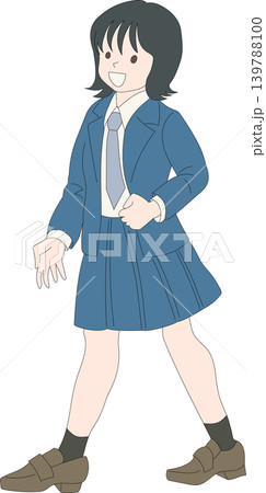 歩く女子学生 139788100